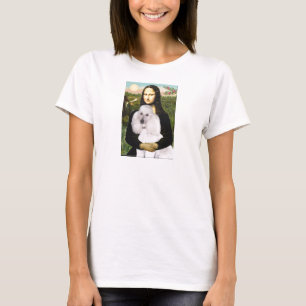 T-shirt Mona-Pood-Blanc-Caniche Standard