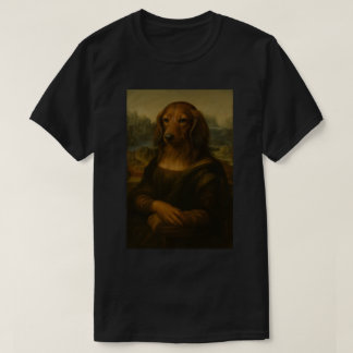 T-shirt Mona Woofsa - Art Dachshund Renaissance