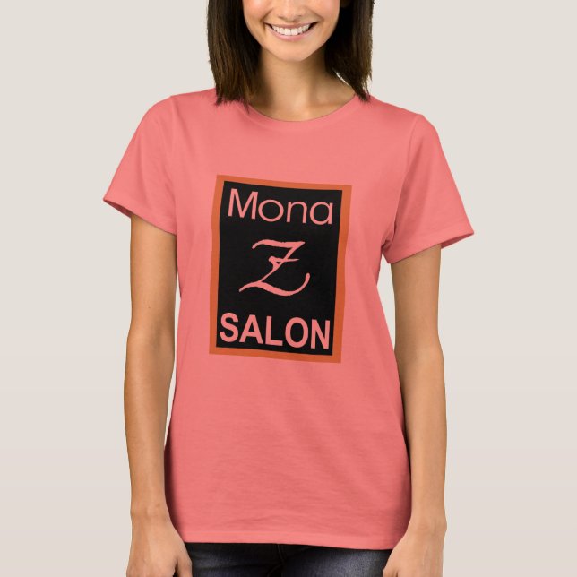 T-shirt Mona Z Ladies Ringer Tee (petit logo) (Devant)