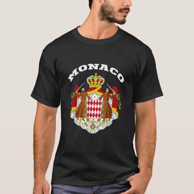 T-shirt Monaco Drapeau souvenir Monte Carlo (Devant)