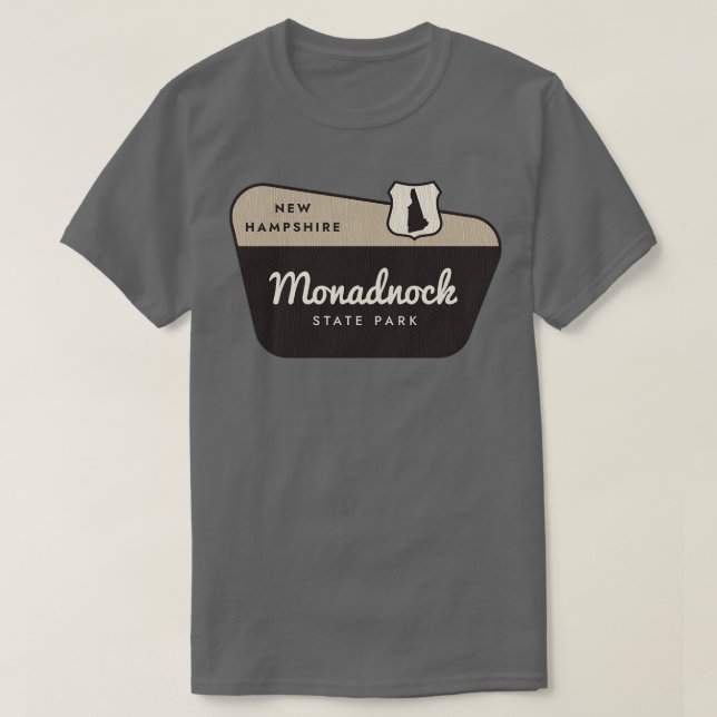 T-shirt Monadnock State Park New Hampshire Affiche de bien (Design devant)
