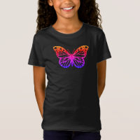 Monarch Butterfly Design - Girls Jersey T-Sh