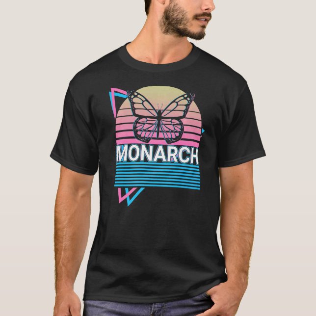 T-shirt Monarch Butterfly Retro (Devant)