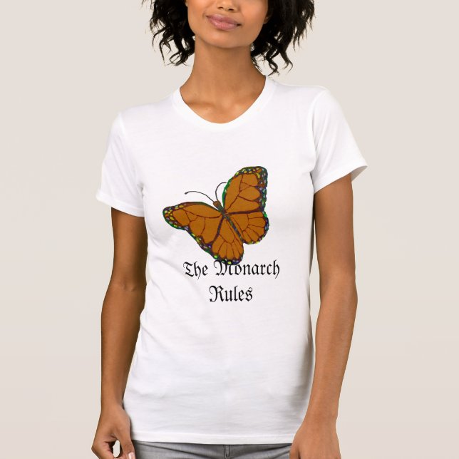 T-shirt Monarque de papillon, les règles de monarque (Devant)