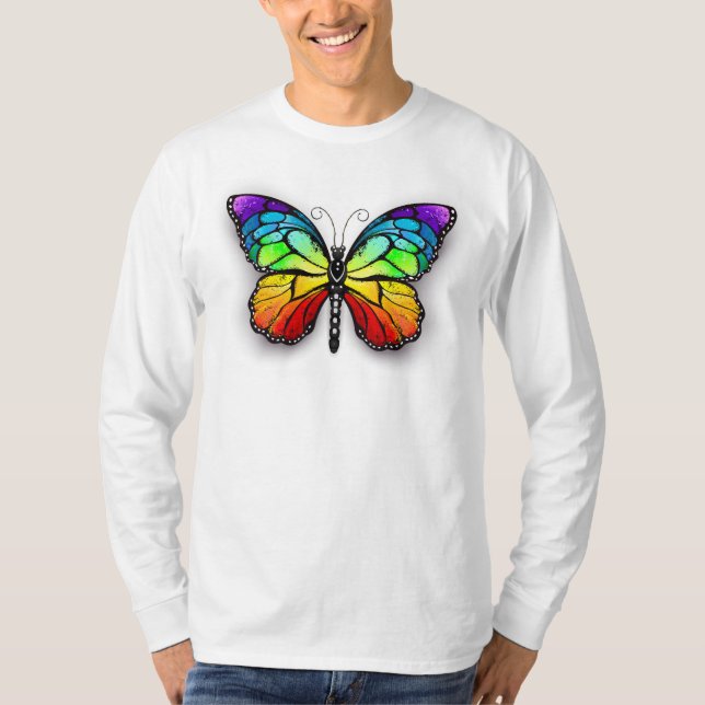 T-shirt Monarque papillon arc-en-ciel (Devant)
