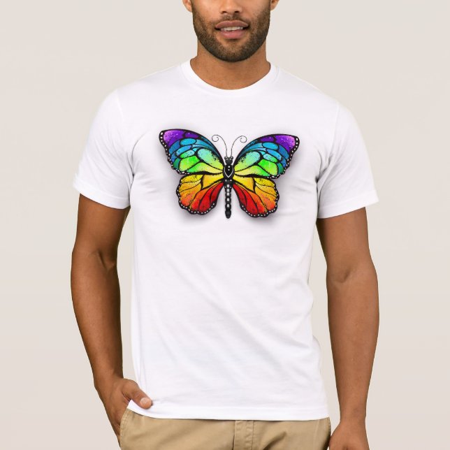 T-shirt Monarque papillon arc-en-ciel (Devant)