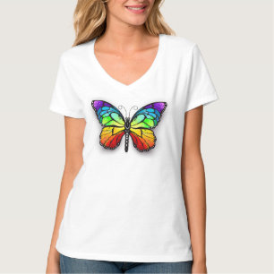 T-shirt Monarque papillon arc-en-ciel