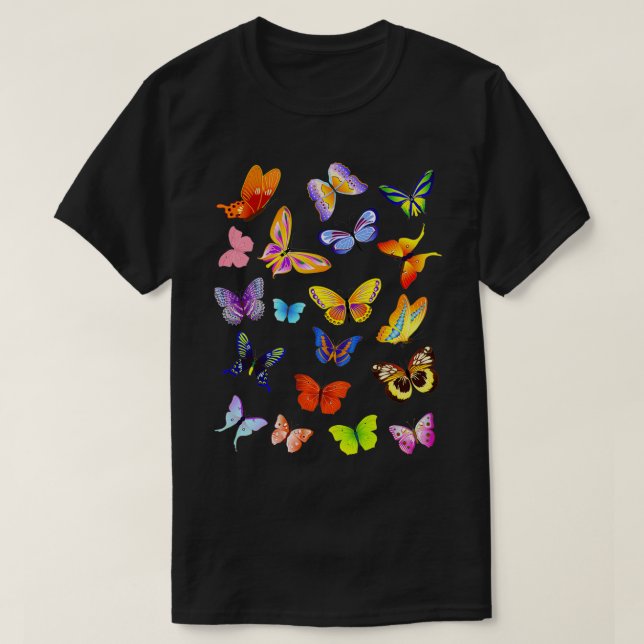 T-shirt Monarque Papillon Dessin d'aquarelle Illu (Design devant)