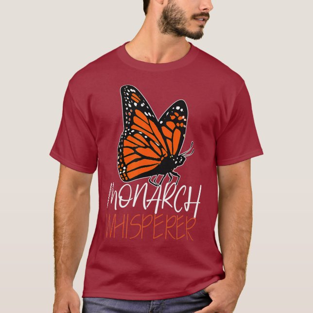 T-shirt Monarque Whisperer mignon Entomologie Lover Cadeau (Devant)
