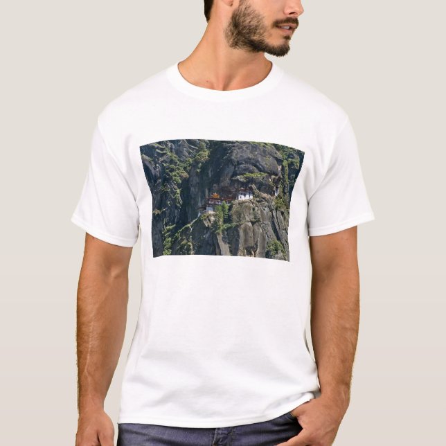 T-shirt Monastère Taktsang sur la falaise, Paro, Bhoutan (Devant)