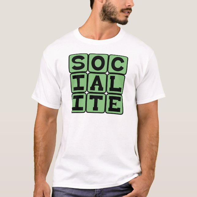 T-shirt Mondain, Fêtard (Devant)