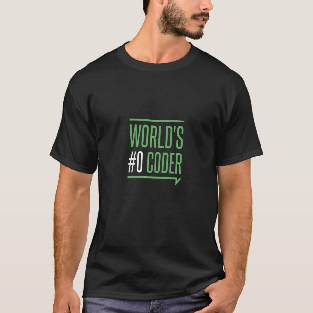 T-shirt Monde 0 Codeur   Codage Programmation Code Codeur  (Devant)