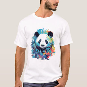 T-shirt Monde animal géant Panda découverte de beauté de l