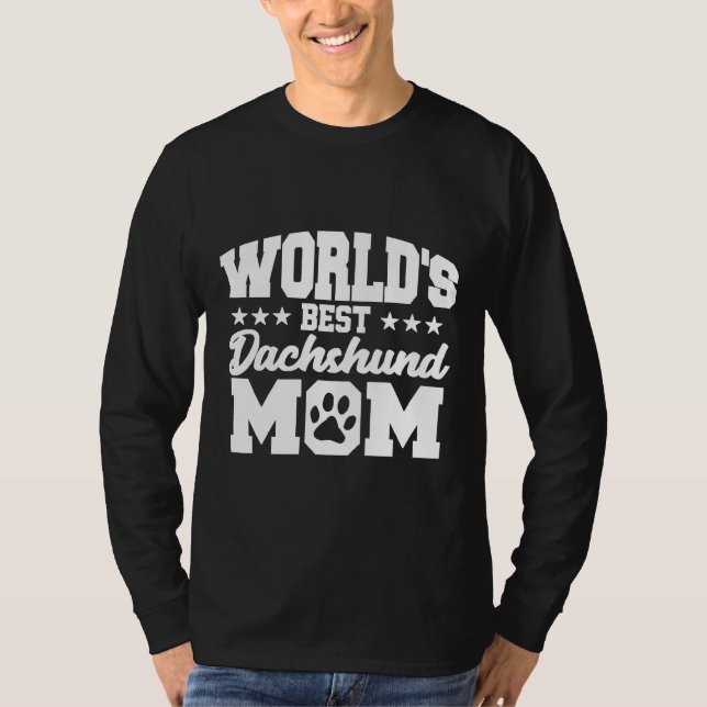 T-shirt Monde Best Dachshund Maman (Devant)