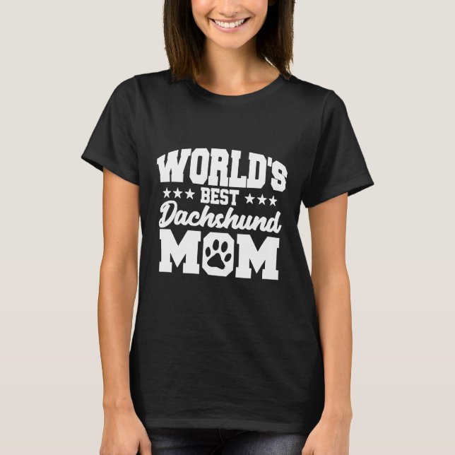 T-shirt Monde Best Dachshund Maman (Devant)