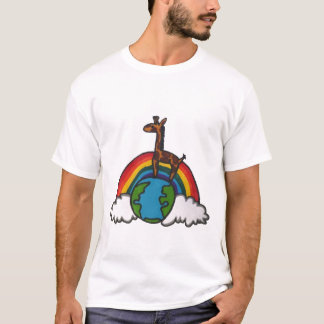 T-shirt monde de girafe