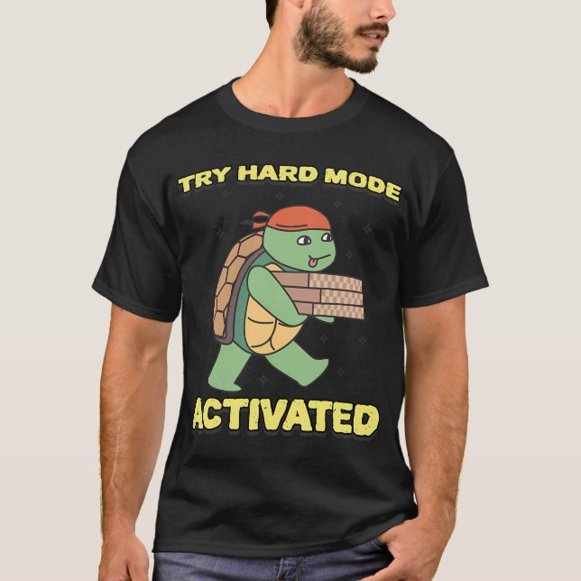 T-shirt Monde de jeu en mode difficile activé (Devant)