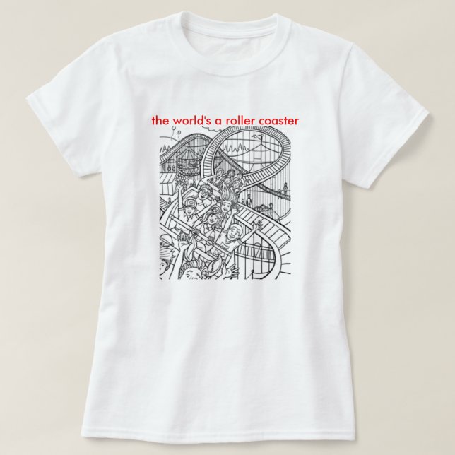 T-shirt monde de montagnes russes (Design devant)
