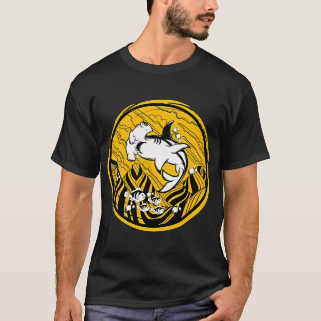 T-shirt Monde de requin marteau (Devant)