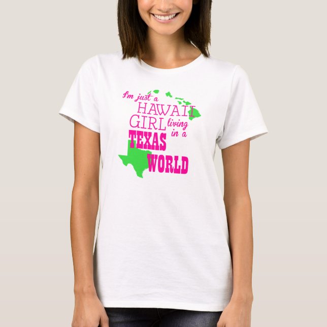 T-shirt Monde du Texas de fille d'Hawaï… (Devant)
