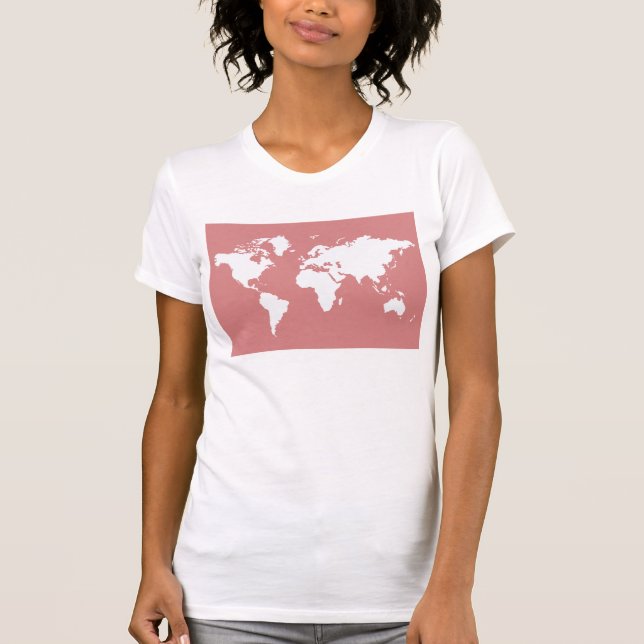 T-shirt Monde élégant rose (Devant)