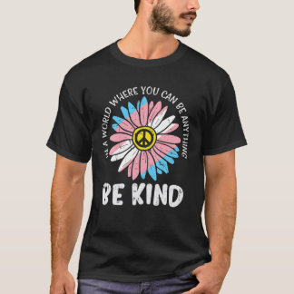 T-shirt Monde être genre Transgenre Daisy Paix Hippie Tran