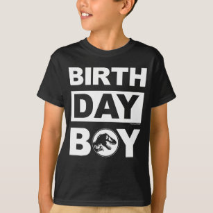 T-shirt monde jurassique   Birthday Boy - Nom et âge