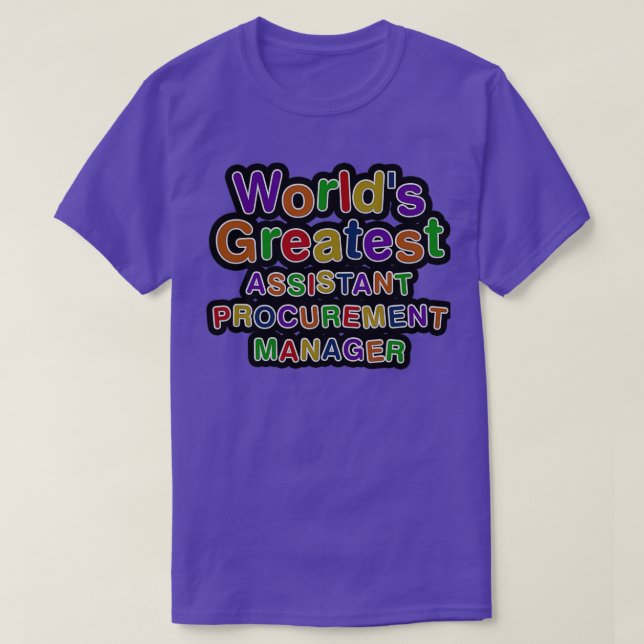 T-SHIRT MONDE LE PLUS GRAND GESTIONNAIRE D'ACHATS ASSISTAN (Design devant)