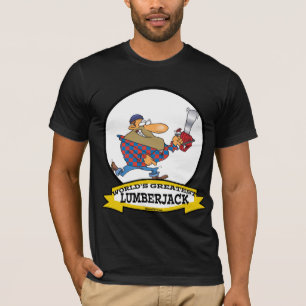 T-SHIRT MONDE LE PLUS GRAND LUMBERJACK HOMME CARTOON