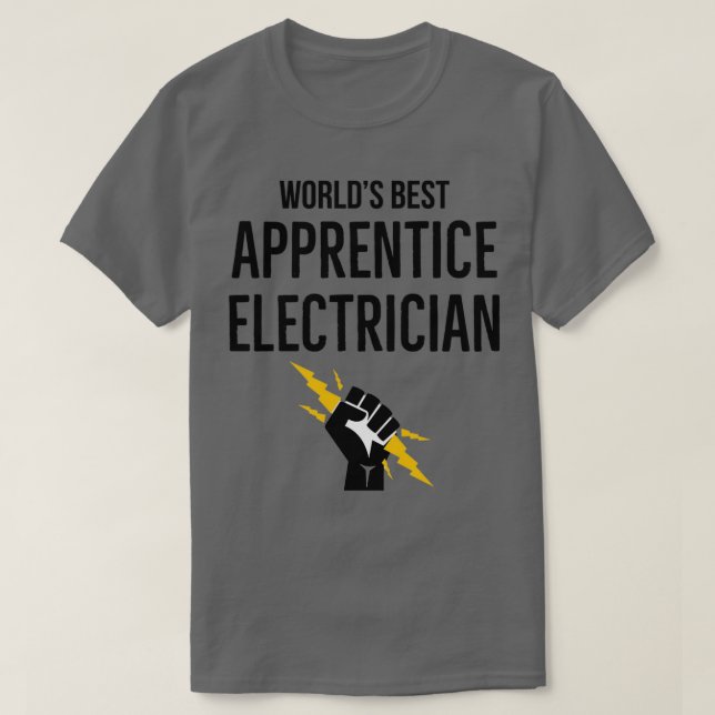 T-shirt Monde meilleur apprenti électricien (Design devant)