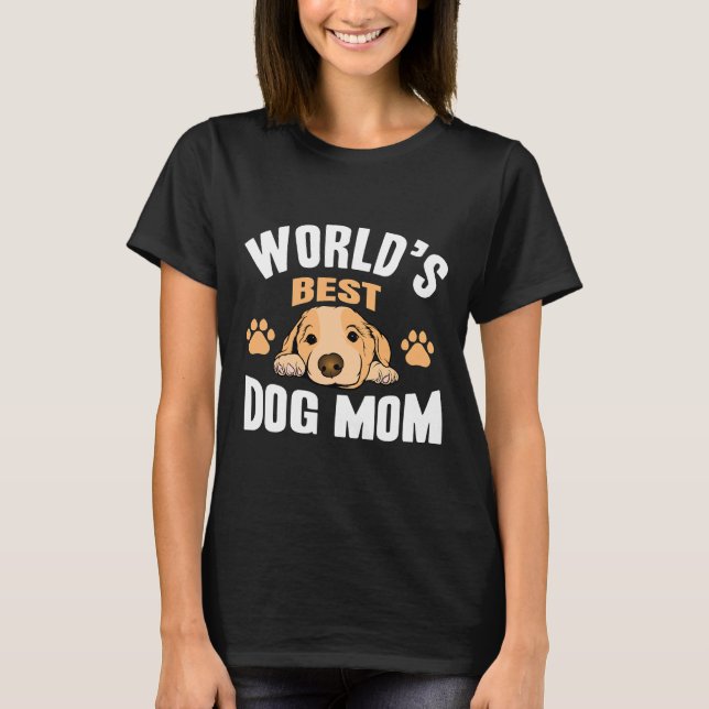 T-shirt Monde Meilleur chien maman (Devant)