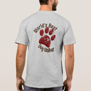 T-shirt Monde meilleur chien Walker animal de compagnie Em
