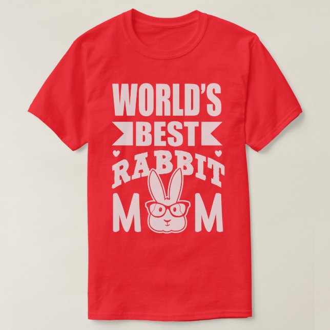 T-shirt Monde meilleur lapin maman 2 (Design devant)