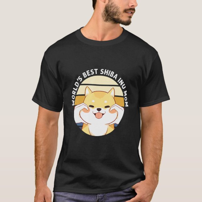 T-shirt Monde meilleur Shiba Inu Maman (Devant)