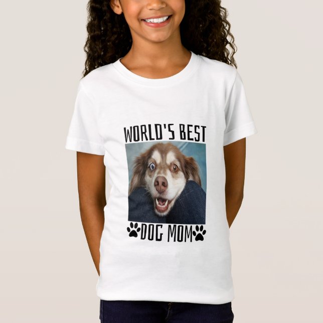 T-Shirt Monde Meilleure maman de chien (Devant)