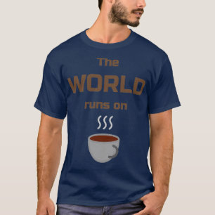 T-shirt Monde tourne sur la conception de café 2
