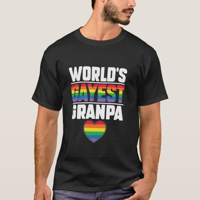 T-shirt Mondes Gayest Grand-père Amusant Gay pride LGBT Gr (Devant)