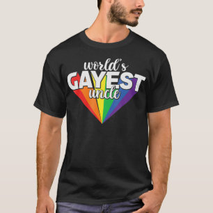 T-shirt Mondes Gayest Uncle LGBT Pride Guncle Fier Gay Un