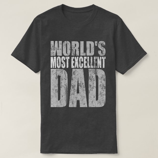 T-shirt Mondes le plus excellent papa (Design devant)