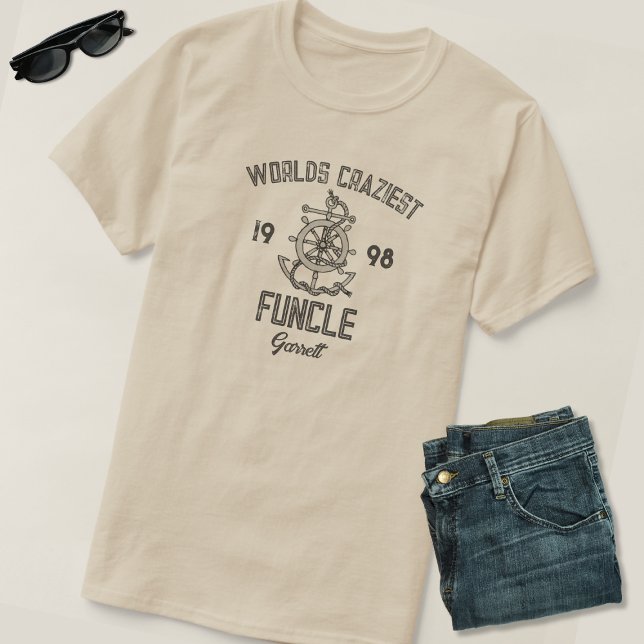 T-shirt Mondes le plus fou Funcle Est Année et nom (Créateur téléchargé)