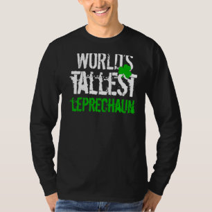 T-shirt Mondes le plus grand Leprechaun Shamrock Vert Clov