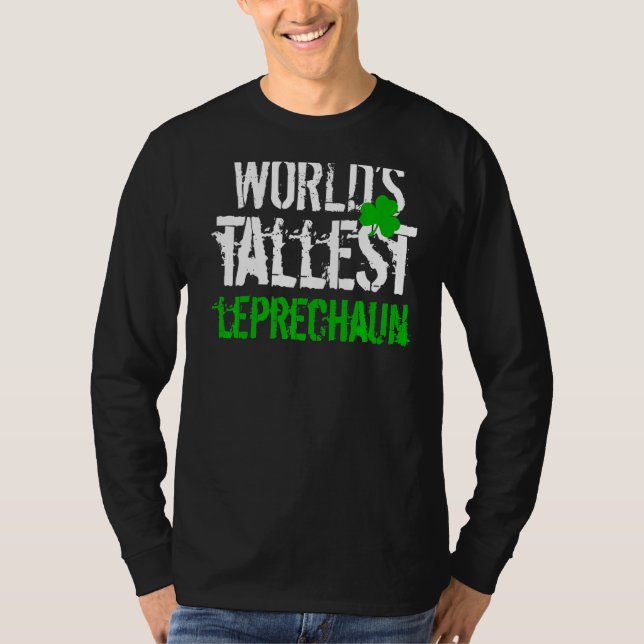 T-shirt Mondes le plus grand Leprechaun Shamrock Vert Clov (Devant)