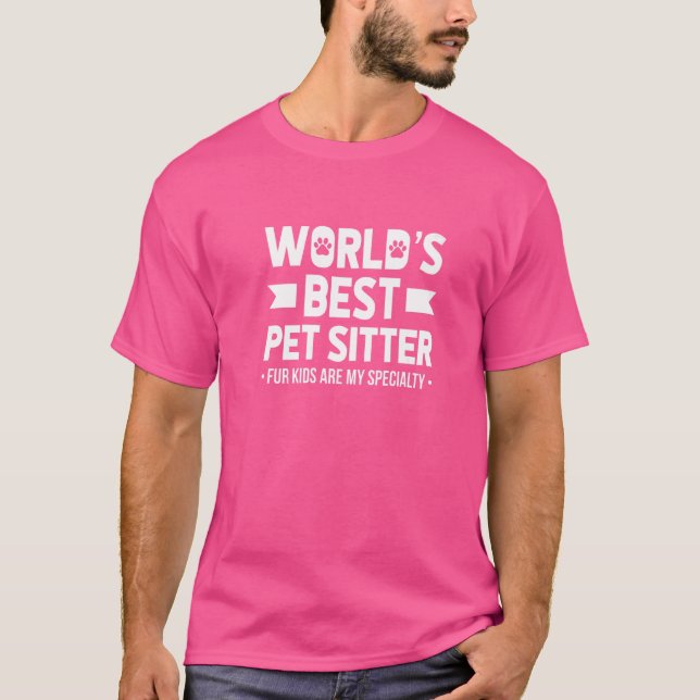 T-shirt Mondes meilleur animal de compagnie Sitter Animal  (Devant)