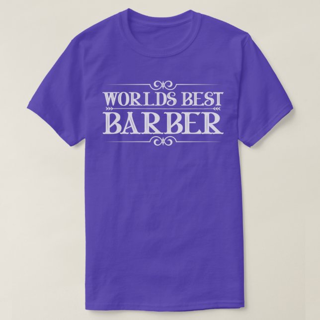 T-shirt Mondes meilleur barbier Funny barber Classic TShir (Design devant)