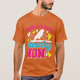 T-shirt Mondes meilleur Canaries Maman Amateur d'oiseaux F