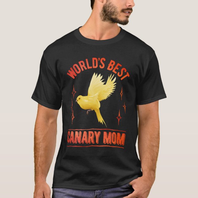 T-shirt Mondes Meilleur Canary Maman Canaries Bird Love fa (Devant)