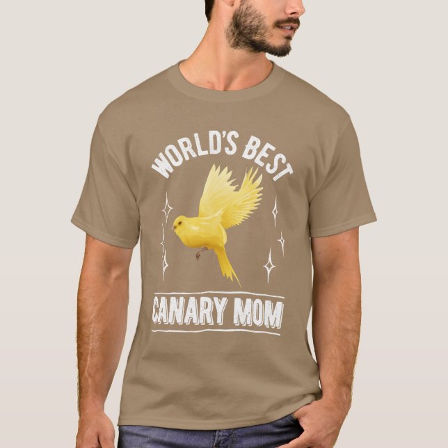 T-shirt Mondes meilleur Canary Maman Canaries Oiseau Amour (Devant)