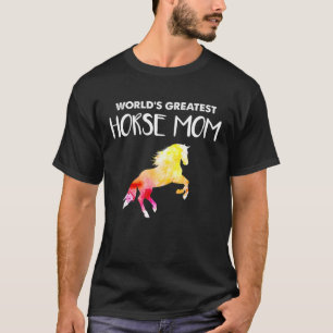T-shirt Mondes meilleur cheval maman amour