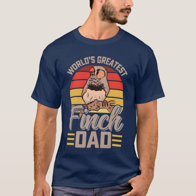 T-shirt Mondes meilleur Finch Papa Finches Papa Amateur d' (Devant)