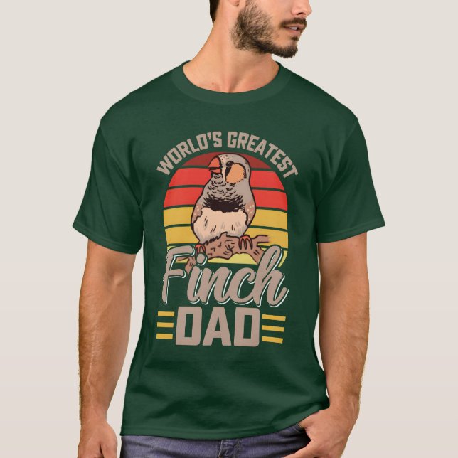 T-shirt Mondes meilleur Finch Papa Finches Papa Amateur d' (Devant)